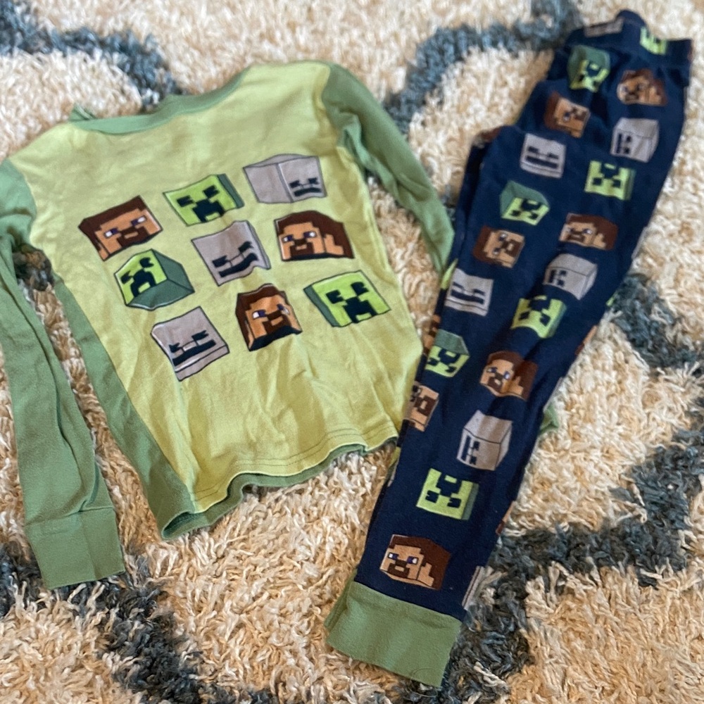 Kids Green and Blue Pajama Set